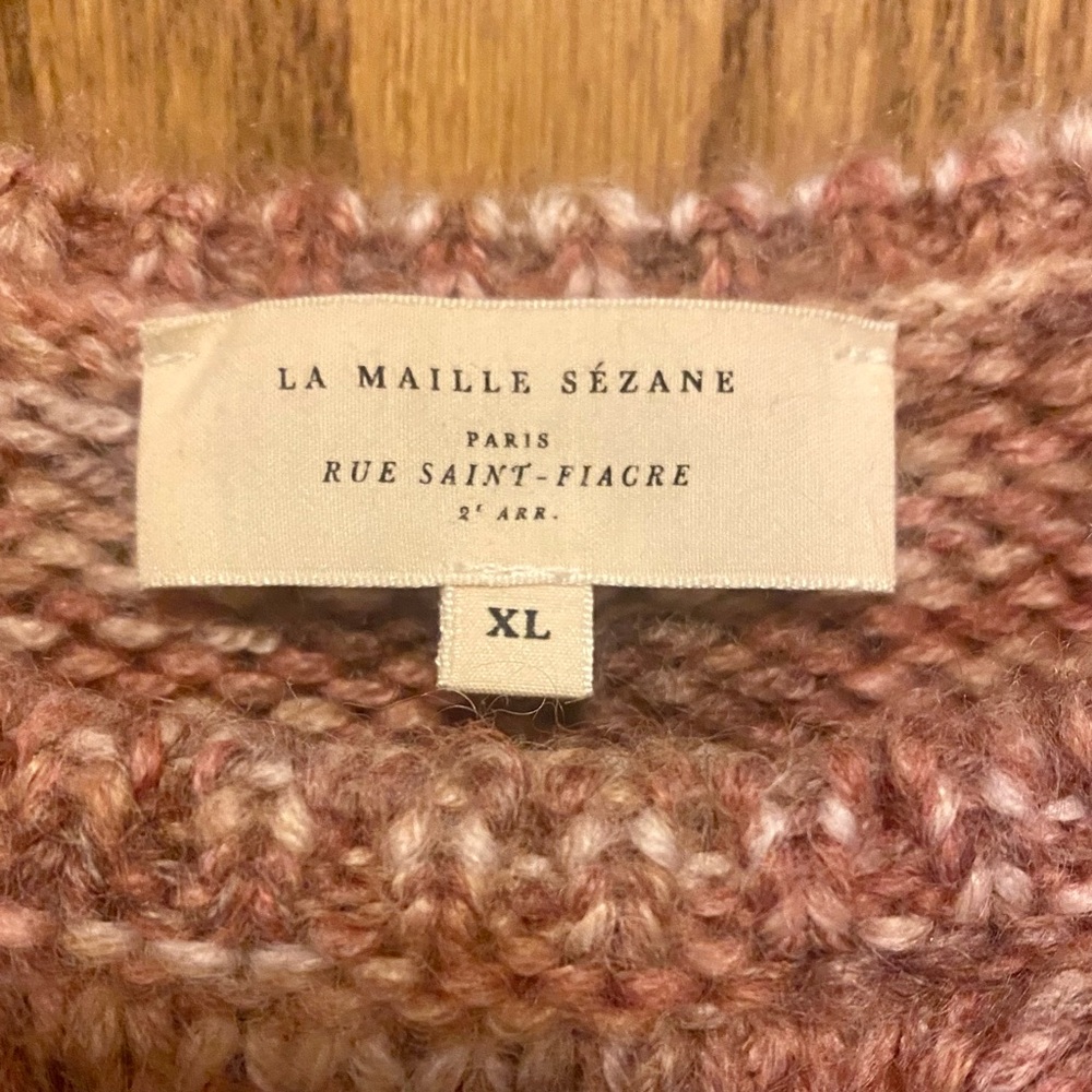 Sézane Giulia Pullover Knit Mohair Blend Brown Sweater - Picture 6 of 7